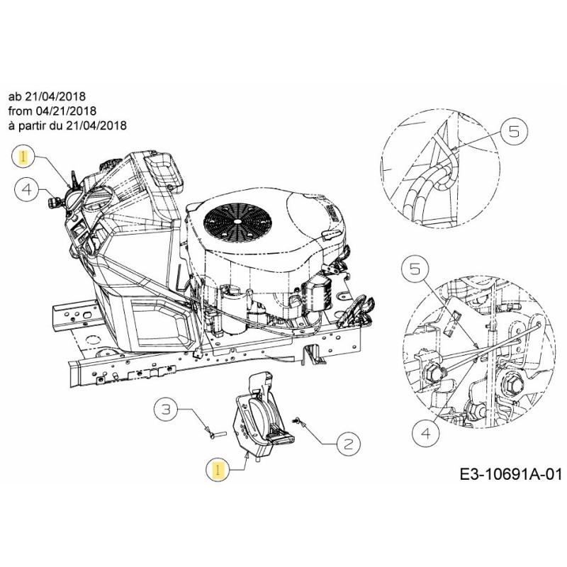 CAVO ACCELERATORE 43,5 X .75 EU 646-00033 ORIGINALE MTD