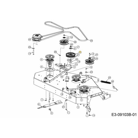 Poulie de renvoi 6,0" de diamètre 756-05212 d'origine MTD | Newgardenstore.eu