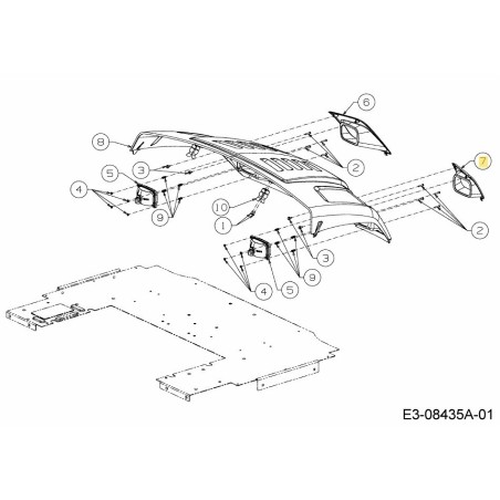 BISEL FARO DELANTERO DERECHO 731-05285A ORIGINAL MTD | Newgardenstore.eu