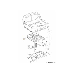 SUPPORT DE RÉGLAGE MANUEL DU SIÈGE 783-07213A-S ORIGINAL MONTÉ | Newgardenstore.eu