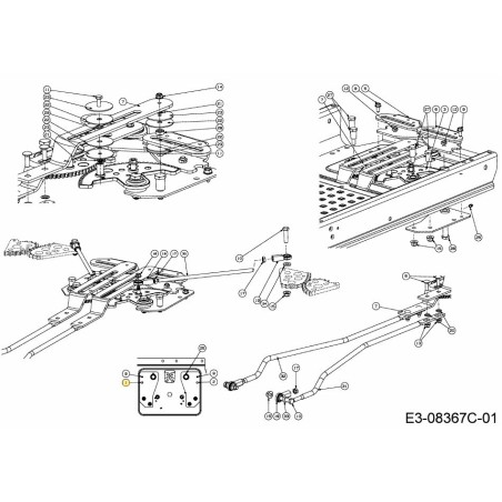 SUPPORT PLATE RH W/FITTING 603-05298 ORIGINAL MTD | Newgardenstore.eu