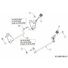 Achsenbaugruppe:Hinterachse:SP:Doppelachse:LW:42/46 611-05025B Original MTD | Newgardenstore.eu