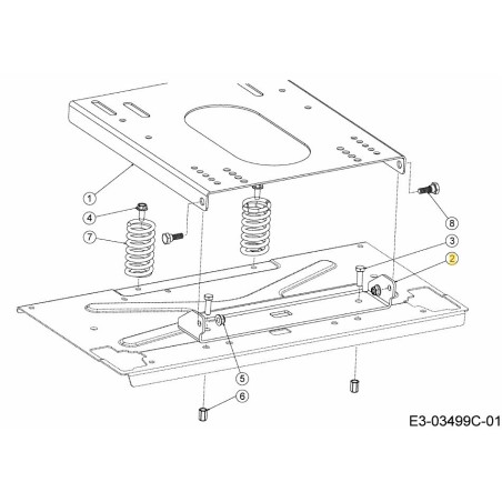 SOPORTE DE PIVOTE DE ASIENTO 703-09633637 ORIGINAL MTD | Newgardenstore.eu