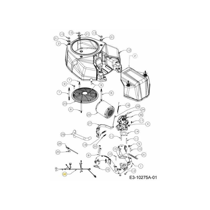 Cablaggio VTWIN EFI Q78 725-06895 ORIGINALE MTD