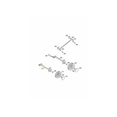 Essieu avant 48 cm peint 4218037F d'origine MTD