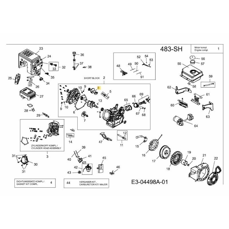 ALBERO DI BILANCIAMENTO 751-11968 ORIGINALE MTD ALBERO DI BILANCIAMENTO 751-11968 ORIGINALE MTD