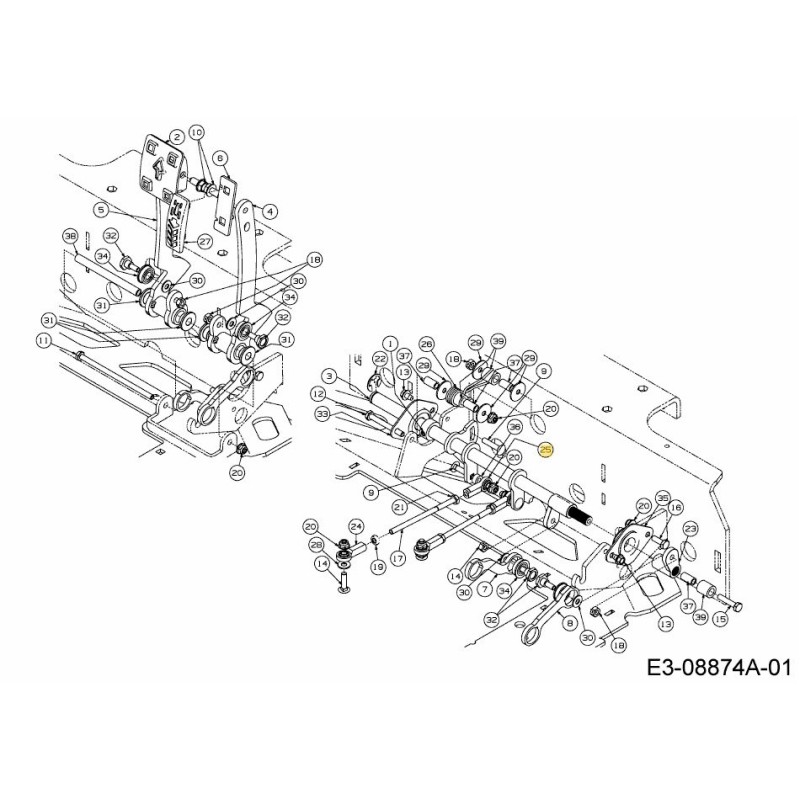 TIGE : EXTRÉMITÉ : 1/4-28 : LH 723-04088 MONTÉE D'ORIGINE