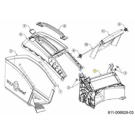 Baffle Rear 42/46CM Push 731-26410 Original MTD | Newgardenstore.eu