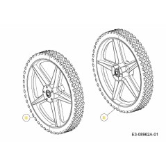 CONJUNTO DE RUEDA 14X1.8 734-04030 ORIGINAL MTD
