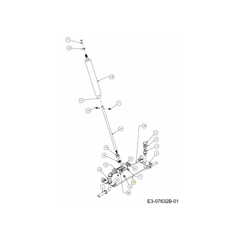ASTA CRAVATTA ANTERIORE 747-06027 ORIGINALE MTD
