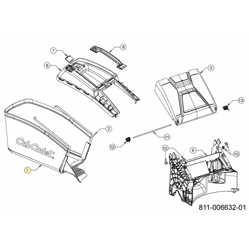GRASSBAG ASM:HRDTP:42/46/MRG: 664-05366 ORIGINAL MTD