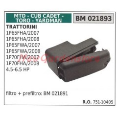 Filtro con prefiltro MTD motore montato su trattorino 021893 | Newgardenstore.eu