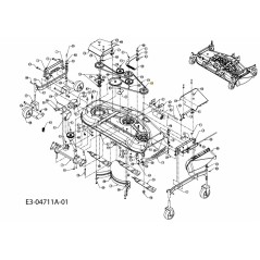 TRASMISSIONE PULEGGIA-PONTE 756-1209 ORIGINALE MTD | Newgardenstore.eu