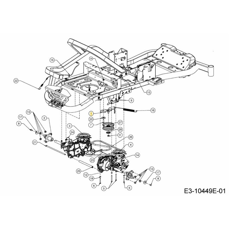 SUPPORT DE PIVOT DE GALETTE LIBRE 603-05879A ORIGINAL MTD