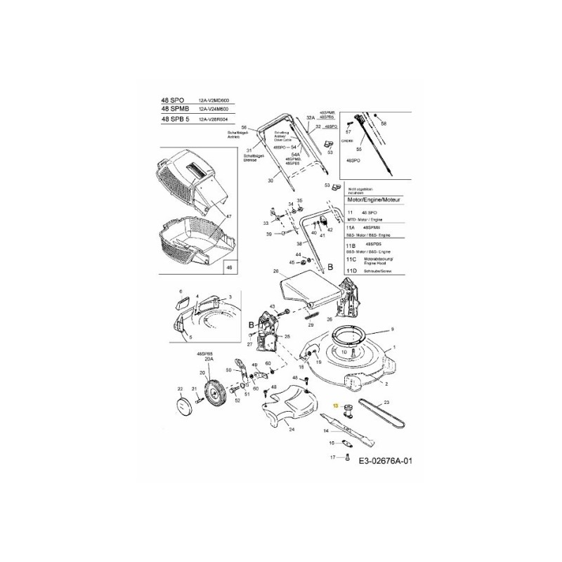 ADAP:BLADE:21" MONOBLOC 748-04015A ORIGINAL MTD