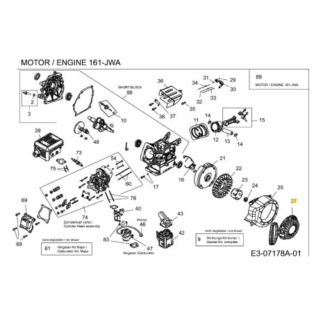 AVVIAMENTO A STRAPPO ASM 751-10955 ORIGINALE MTD | Newgardenstore.eu