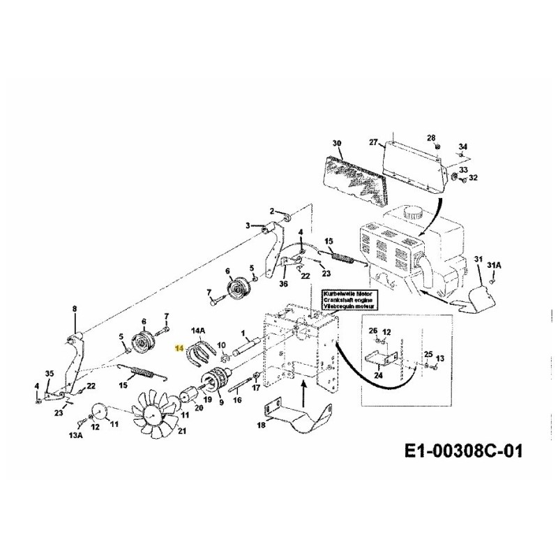 V-belt 000.75.956 ORIGINAL MTD