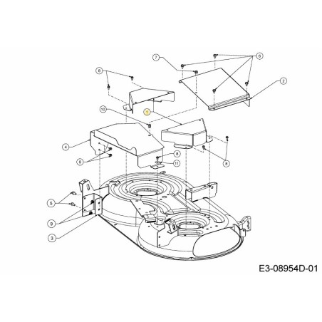 ABDECKUNG RH/LH MOTORGEHÄUSE 703-20624637 ORIGINAL MTD | Newgardenstore.eu