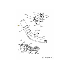 Adaptateur pour excavatrice à goulotte 731-06611 d'origine MTD | Newgardenstore.eu
