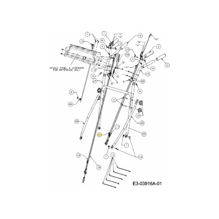 TRASMISSIONE DEL FRENO A CAVO 746-04450 ORIGINALE MTD | Newgardenstore.eu