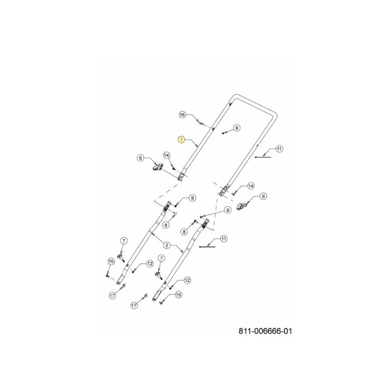 UPPER HANDLE 749-05831A-S ORIGINAL MTD