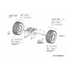 ALMACENAMIENTO DE LLANTA: 8.0 x 5.38 con VÁLVULA 634-04174CB ORIGINAL MTD | Newgardenstore.eu