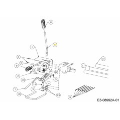 LEVA DI COMANDO 747-06353 ORIGINALE MTD