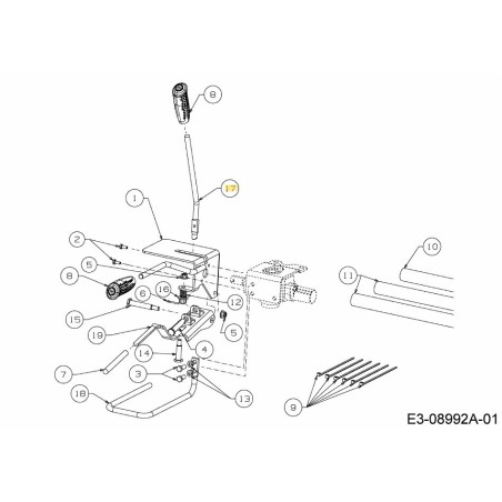 BEDIENHEBEL 747-06353 ORIGINAL MTD | Newgardenstore.eu