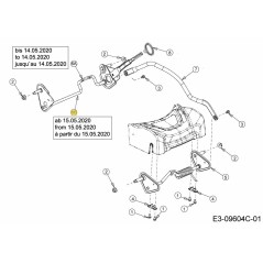 Hinterachsbaugruppe VST Mitte 8x 611-05037A Original MTD