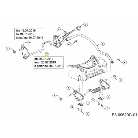 ASSALE POSTERIORE ASSY. 611-05042A ORIGINALE MTD | Newgardenstore.eu
