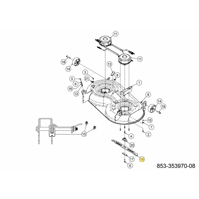 21,18" MULCH EL S-HAPE 742-05720 ORIGINAL MTD 21,18" MULCH EL S-HAPE 742-05720 ORIGINAL MTD