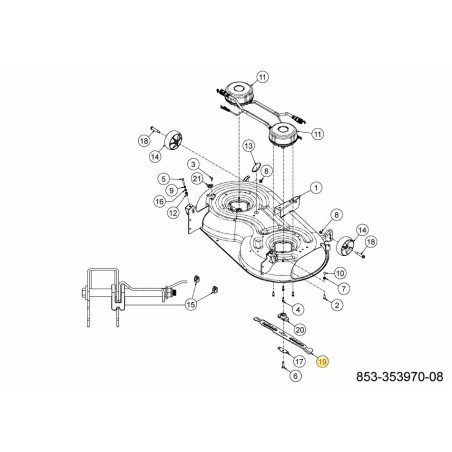 21,18" MULCH EL S-HAPE 742-05720 ORIGINAL MTD | Newgardenstore.eu