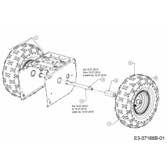 Axle-wheel 738-04493 ORIGINAL MTD