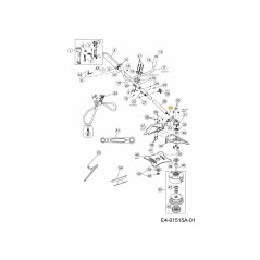 Arbre de transmission flexible inférieur 791-181570 d'origine MTD