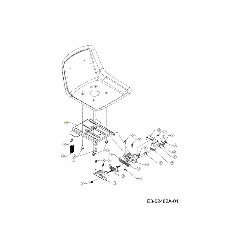 BRKT SEAT PIVOT MANUAL ADJ 783-04081D-S ORIGINALE MTD