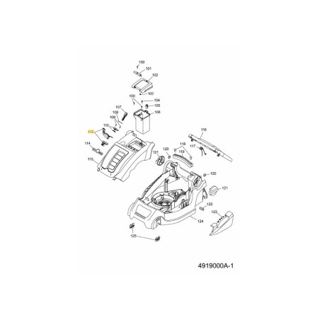 Partie inférieure du disjoncteur 4939034 ORIGINAL MTD | Newgardenstore.eu