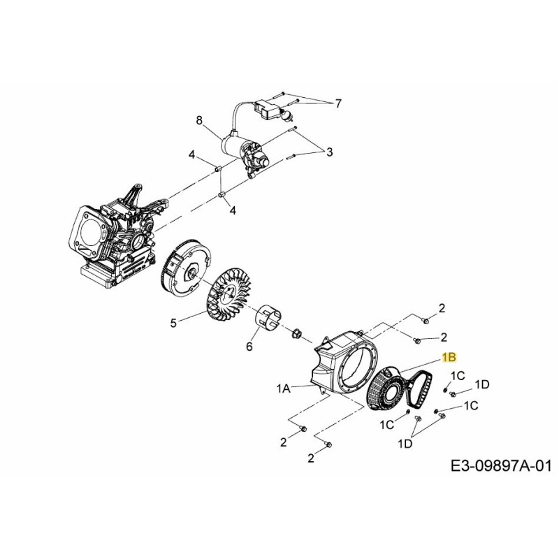 STARTER ASSEMBLE 751-15538 ORIGINAL MTD STARTER ASSEMBLE 751-15538 ORIGINAL MTD