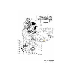 Courroie trapézoïdale 61,5" 754-05037A d'origine MTD
