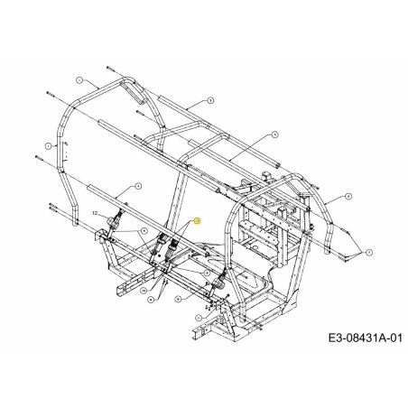 CINTURA DI SICUREZZA A 3 PUNTI 757-04120B ORIGINALE MTD | Newgardenstore.eu