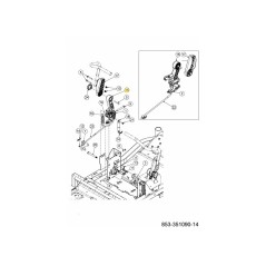 ACTIONNEUR GAUCHE 719-05752A ORIGINAL MTD | Newgardenstore.eu