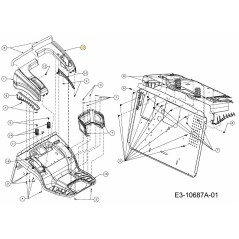 COPERTURA SINISTRA GRIGIA PORTA 12V 731-13331 ORIGINALE MTD