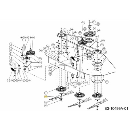 BLADE: 25": HIGH LIFT 742-05179 ORIGINAL MTD | Newgardenstore.eu
