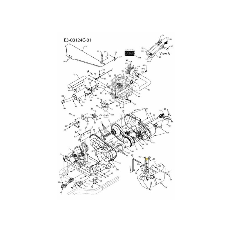 TUBO DE ACCESORIO 751-10375 ORIGINAL MTD