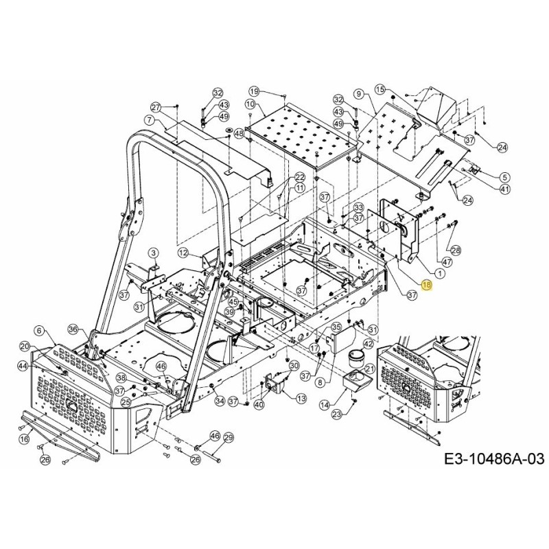 FRONT MOUNTING PLATE 703-18264 ORIGINAL MTD