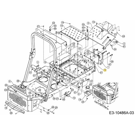 PLACA DE MONTAJE FRONTAL 703-18264 ORIGINAL MTD | Newgardenstore.eu