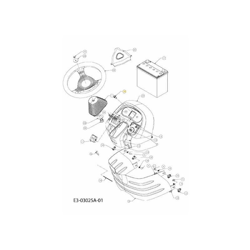 LUZ INDICADORA LED AMARILLA 725-04288 ORIGINAL MTD