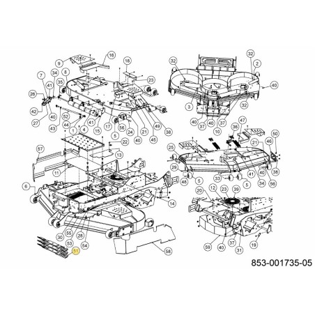 BLADE - XTREME 72" DECK 742-05179-X ORIGINAL MTD | Newgardenstore.eu
