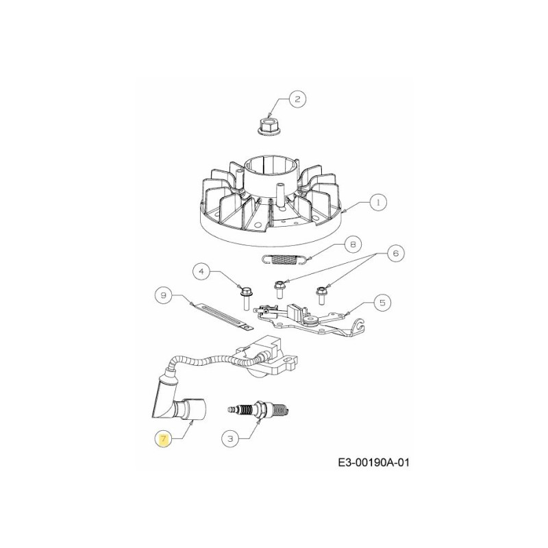 BOBINA DI ACCENSIONE 725-07165 ORIGINALE MTD