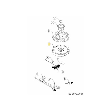 VOLANT MOTEUR 751-15736 ORIGINAL MTD | Newgardenstore.eu