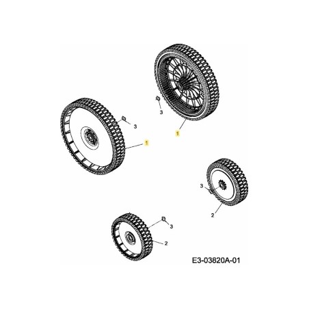 RUOTA MOTRICE 300mm CUSCINETTO A SFERE 634-04392 ORIGINALE MTD | Newgardenstore.eu